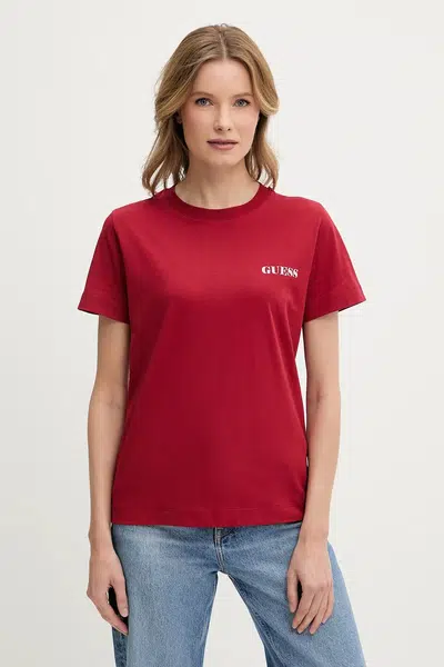 Tričko Guess červená barva, W5RI04 I3Z14