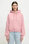 Bavlněná mikina PS Paul Smith dámská, růžová barva, s kapucí, hladká, W2R.351V.M20616
