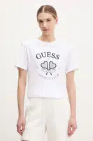 Bavlněné tričko Guess bílá barva, V5GI04 I3Z14