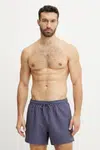 Plavkové šortky Abercrombie & Fitch modrá barva, KI133-5039
