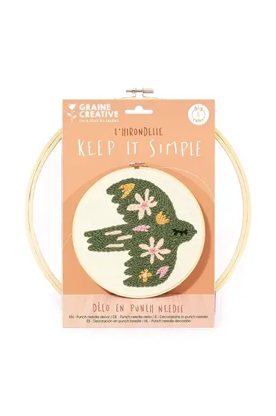 Háčkovací souprava Graine Creative Kit Punch Needle Oiseau