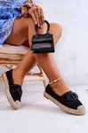 Boto Dámské krajkové espadrilky s ozdobou Černe Summer Dream