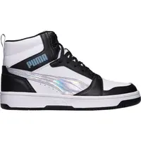 Puma REBOUND V6 MID SPACE BELLE JR Dětské kotníkové tenisky, bílá, velikost 35.5