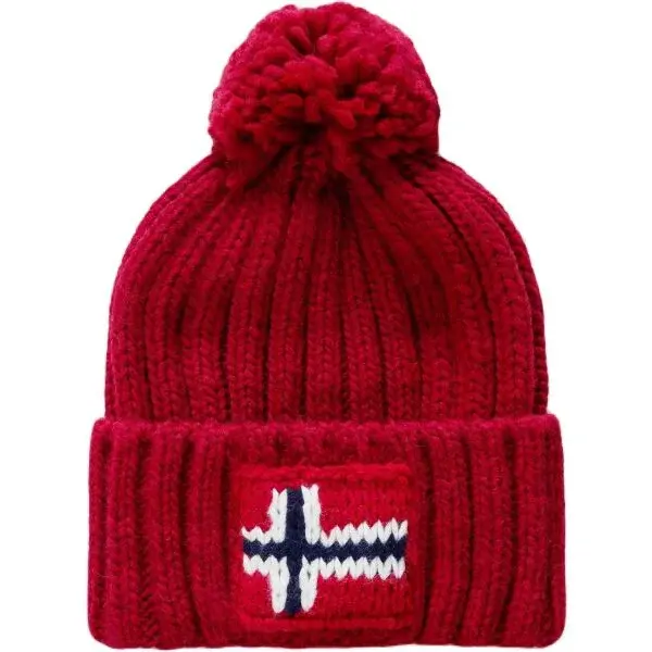 Napapijri SEMIURY 5 Zimní čepice, červená, velikost UNI