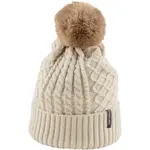 Finmark WINTER HAT Zimní pletená čepice, béžová, velikost UNI