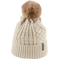 Finmark WINTER HAT Zimní pletená čepice, béžová, velikost UNI