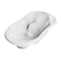 TEGA KOMFORT 2v1 Dětská anatomická vanička s výpustí, šedá, velikost