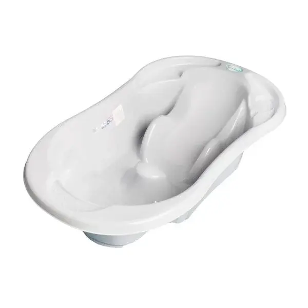 TEGA KOMFORT 2v1 Dětská anatomická vanička s výpustí, šedá, velikost