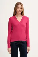 Svetr United Colors of Benetton dámský, růžová barva, 1W2AD4034