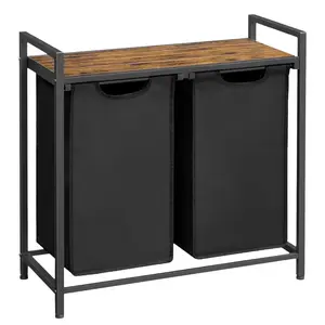 MID.YOU KOŠ NA PRÁDLO, hnědá, černá