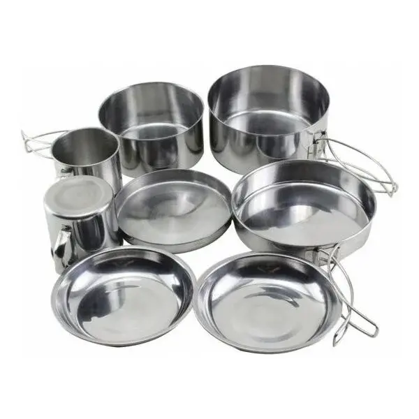 HIGHLANDER PEAK WEEKENDER COOKWARE Sada na vaření, stříbrná, velikost