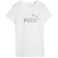 Puma ESSENTIALS METALLIC NO.1 LOGO TEE Dámské triko, bílá, velikost