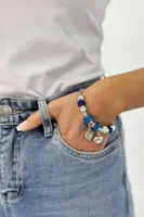 Blue cornflower bracelet