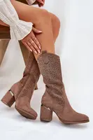 S. BARSKI Dierkované Cowboyské Čižmy Do Polovice Lýtka S.Barski