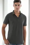 T9586 DEWBERRY MEN'S POLO NECK T-SHIRT-ANTHRACITE