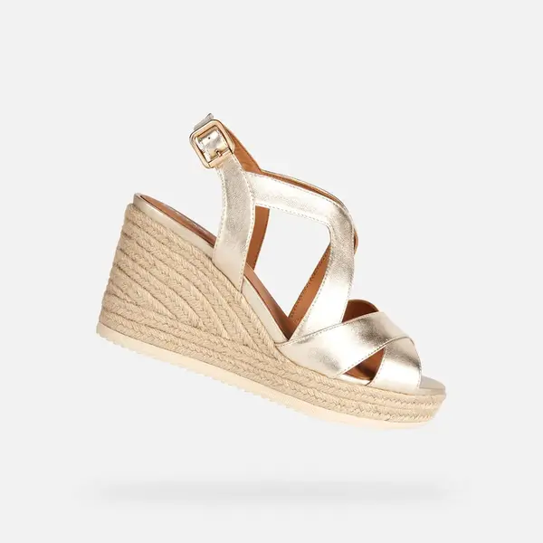 Gold women's sandals Geox Ponza - Women's