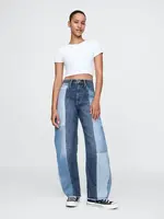 GAP Jeans barrel High Rise Patchwork - Women's