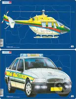 Helikoptéra/Policajné auto (2 v 1) (U3) - puzzle z kategorie Naučné puzzle