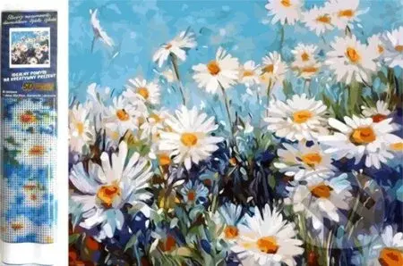 Diamantové malování - Kopretiny (30x40cm)