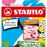 Zvýrazňovač - STABILO BOSS MINI by Snooze One  - oranžová, ružová, zelená