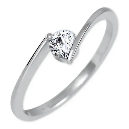 Soliter Zásnubní prsten z bílého zlata 226 001 00995 07 53 mm