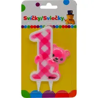 Narozeninová JUMBO svíčka 1 - holčičí