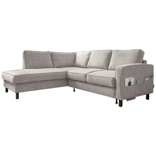 ROHOVÁ SEDAČKA, textil, šedá