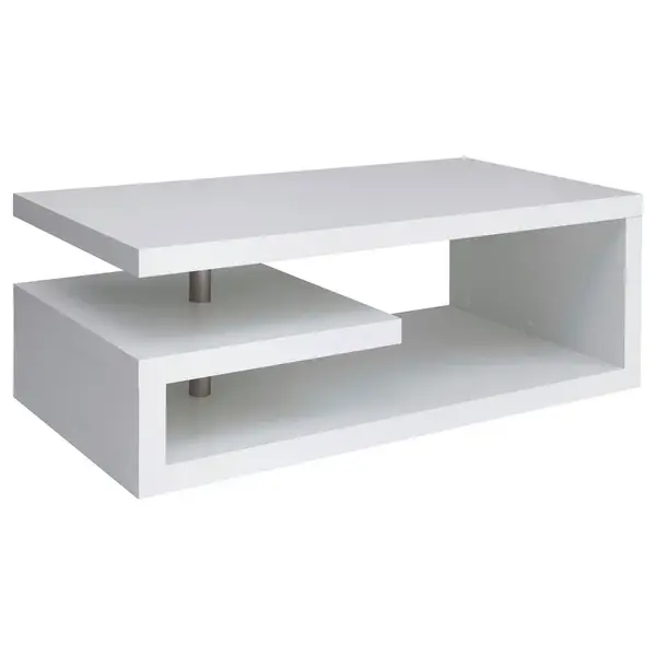 KONFERENČNÍ STOLEK, bílá, kompozitní dřevo, 120/60/45 cm