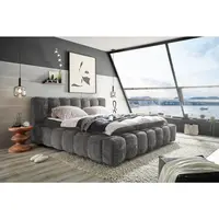 MID.YOU ČALOUNĚNÁ POSTEL, 180/200 cm, šedá