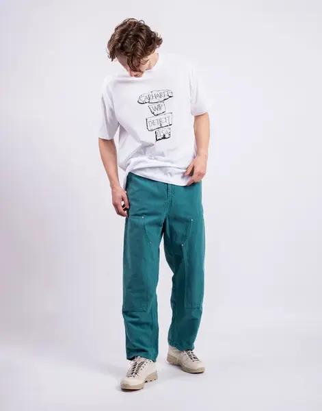 Carhartt WIP Walter Double knee pant Saguro garment dyed M
