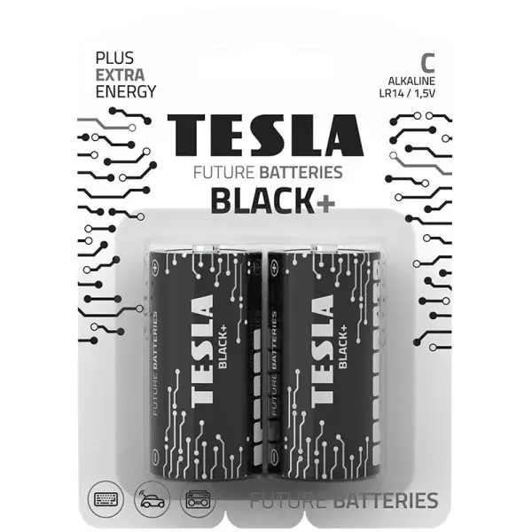 TESLA BLACK+ Alkalická baterie malé mono C 2ks