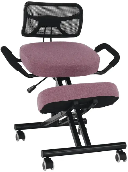 TEMPO KONDELA Ergonomická klekačka RUFUS růžová/černá