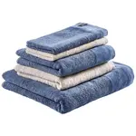 Schöner Wohnen SADA RUČNÍKŮ A OSUŠEK, 70x140/50x100 cm, modrá, béžová