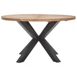 Livetastic JÍDELNÍ STŮL, akácie, černá, barvy akácie, 130/130/76 cm