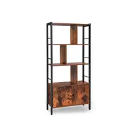 Boxxx REGÁL NA DOKUMENTY, hnědá, černá, 74/154,5/30 cm