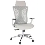 MID.YOU OTOČNÁ ŽIDLE, síťovina, plochá tkanina, světle šedá