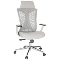 MID.YOU OTOČNÁ ŽIDLE, síťovina, plochá tkanina, světle šedá