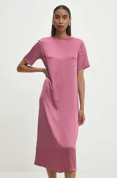 Šaty Answear.LAB růžová barva, midi