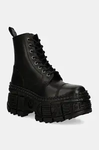 Kožené workery New Rock CRUST NEGRO + TANK CASCO NEGRO