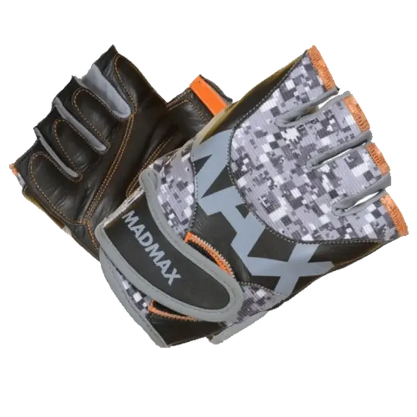 MadMax Fitness rukavice MFG831 šedé - L