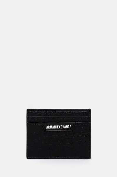 Pouzdro na karty Armani Exchange černá barva, 958053 4F863