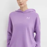Tréninková mikina Under Armour Rival fialová barva, s kapucí