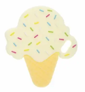 BocioLand Silikonové kousátko Zmrzlinka - vanilková