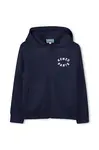Mikina Kenzo Kids tmavomodrá barva, s kapucí, s potiskem, K61176
