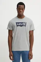 Bavlněné tričko Levi's GRAPHIC CREWNECK TEE šedá barva, s potiskem, 22491
