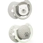 LOVI Buddy Bear Dudlík s mini štítkem silikonový 0-2m 2 ks