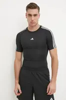 Tréninkové tričko adidas Performance Techfit černá barva, s potiskem, IN5588