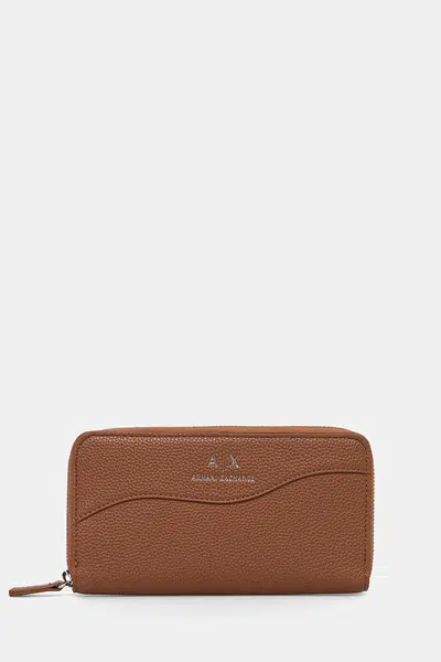 Peněženka Armani Exchange hnědá barva, 948068 CC783