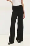 Kalhoty s vlnou Answear.LAB černá barva, high waist