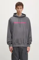 Bavlněná mikina thisisneverthat T-Logo Hoodie pánská, šedá barva, s kapucí, s aplikací, TN243TSWHO01
